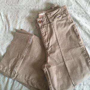 Anthropologie cropped wide leg chinos